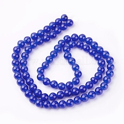 Imitation Jade Glass Beads Strands&nbsp;DGLA-S076-10mm-M