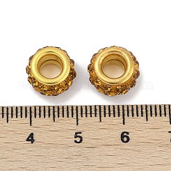 Alloy Rhinestone Clay Pave Beads&nbsp;ALRI-D300-04G-14
