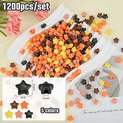 1200Pcs 5 Colors Opaque Acrylic Beads&nbsp;MACR-SZ0001-88