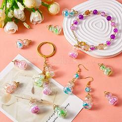 60Pcs 6 Color Luminous Glass Bottle Pendant&nbsp;JX867A