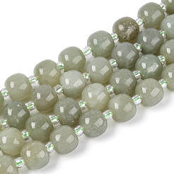Natural Hetian Jade Beads Strands&nbsp;G-N353-08A-01