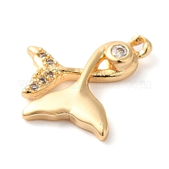 Brass Micro Pave Cubic Zirconia Pendants&nbsp;KK-G503-44G