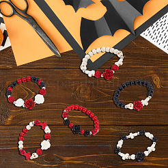 DIY Halloween Themed Stretch Bracelet Kits&nbsp;DIY-SC0031-78