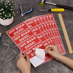 12Sheets Waterproof PVC Warning Sign Stickers&nbsp;DIY-OC0014-63A