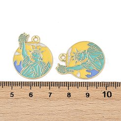 Alloy Enamel Pendants&nbsp;ENAM-V001-02B-G
