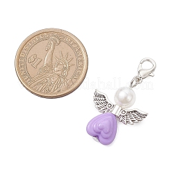 Acrylic Heart Angel Pendant Decorations&nbsp;HJEW-JM04186
