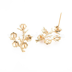 Brass Brooch Findings&nbsp;KK-N232-298