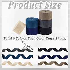 12M 6 Colors Polycotton Ribbon&nbsp;OCOR-GA0002-83