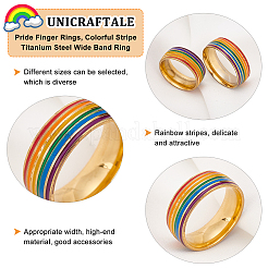 4Pcs 4 Style Pride Finger Rings&nbsp;RJEW-UN0001-21G