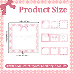 9Pcs Square Paper Sticky Note Pads&nbsp;DIY-CP0014-13A