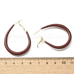 Brass Teardrop Hoop Earrings&nbsp;EJEW-A121-12A-G