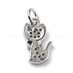 Brass Micro Pave Cubic Zirconia Charms&nbsp;ZIRC-F131-07P