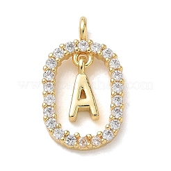 26Pcs Brass Micro Pave Clear Cubic Zirconia Pendants&nbsp;KK-L268-032G