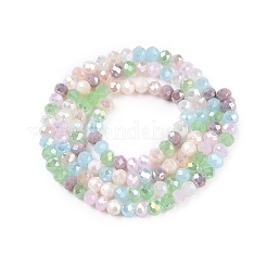 Electroplate Glass Beads Strands&nbsp;GLAA-T023-B16-02