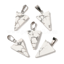 Natural Howlite Pendants&nbsp;G-B127-04P-12