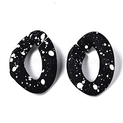 Spray Painted CCB Plastic Linking Rings&nbsp;X-CCB-Q091-018B