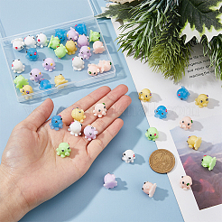 48Pcs 6 Colors Mini Cute Resin Octopus Ornament&nbsp;AJEW-FH0003-96