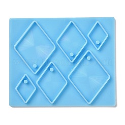 Rhombus Shape Holographic Pendant DIY Silicone Mold&nbsp;DIY-K063-10