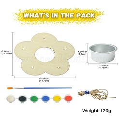 2 Sets Flower DIY Wooden Bird Feeder&nbsp;DIY-CJ0002-55
