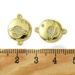 Eco-Friendly Brass Micro Pave Cubic Zirconia Connector Charm&nbsp;KK-A204-17G
