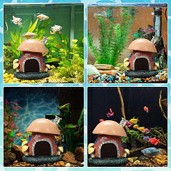 PVC Mushroom House Display Decorations&nbsp;DJEW-GF0001-92