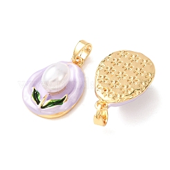 Brass Enamel Pendants&nbsp;KK-CBA8606-03G-B02