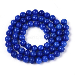 Dyed Natural Mashan Jade Round Beads Strands&nbsp;G-T139-6mm-67E
