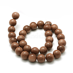Synthetic Goldstone Beads Strands&nbsp;G-P335-15-12mm