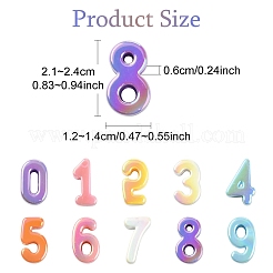 45Pcs 9 Colors Opaque UV Plating Acrylic Beads&nbsp;PACR-YW0001-58