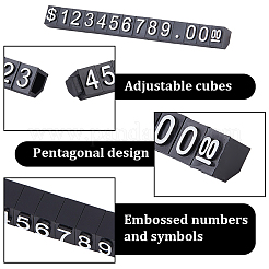 50 Bags ABS Price Display Cube Adjustable Price Tag&nbsp;ODIS-BBC0001-06