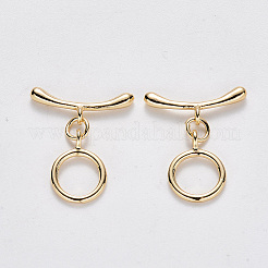 Brass Toggle Clasps&nbsp;X-KK-T049-063G-NF