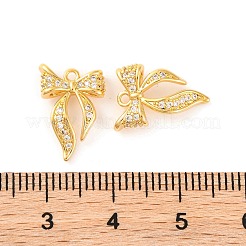 Brass Micro Pave Clear Cubic Zirconia Pendants&nbsp;KK-U017-02G