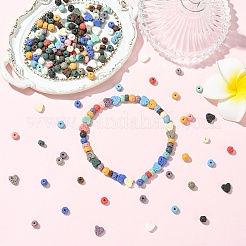 100Pcs 3 Styles Synthetic Lava Rock Beads&nbsp;GG-YW9D8D-01
