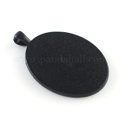 Electrophoresis Alloy Oval Big Pendant Cabochon Settings&nbsp;X-PALLOY-Q304-17-NR