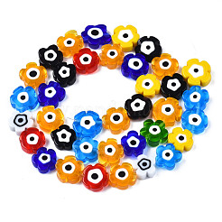 Handmade Lampwork Beads Strands&nbsp;LAMP-N023-002B-04