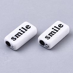 Opaque Spray Painted Acrylic Beads&nbsp;MACR-N008-23A
