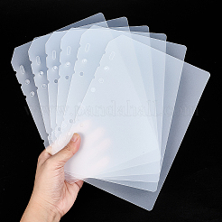 6Pcs PP Binders Index Divider Sheets&nbsp;AJEW-SP0002-16