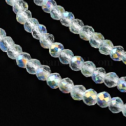 Electroplated Glass Beads Strands&nbsp;EGLA-P055-01B-AB01