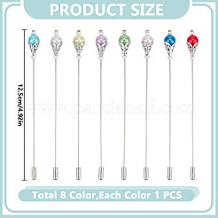 8Pcs Brass Brooch&nbsp;JEWB-DR00015