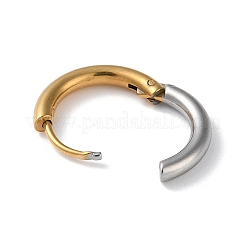 Two Tone 304 Stainless Steel Huggie Hoop Earrings&nbsp;EJEW-P250-01B
