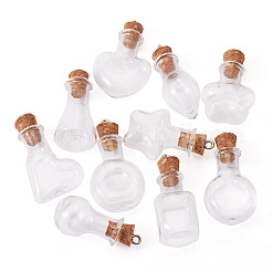 10Pcs 10 Styles Mini Transparent Bottle Pendants&nbsp;FIND-TA0008-30