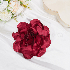 Flower Polyester Brooches&nbsp;JEWB-WH20008-04C