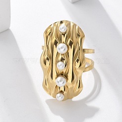 304 Stainless Steel Cuff Rings for Women&nbsp;LS-RJEW-D302-02G-06