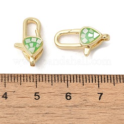 Brass Enamel Lobster Claw Clasps&nbsp;KK-K385-013G