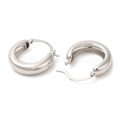 Rack Plating Brass Plain Hoop Earrings&nbsp;EJEW-R152-01P