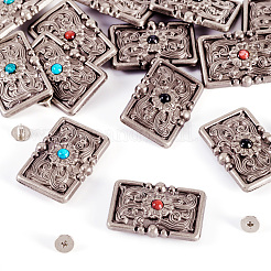 16Pcs 4 Colors Alloy Decorative Rivets&nbsp;BUTT-SW0001-03
