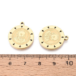Religion 304 Stainless Steel Pader Pio Medal Pendants&nbsp;STAS-T073-03G