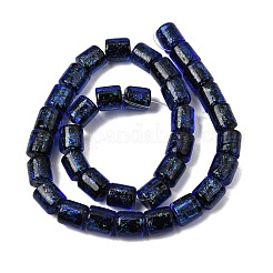 Handmade Dichroic Foil Glass Beads Strands&nbsp;DICH-U001-09F