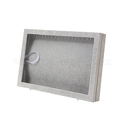 Velvet Necklace Presentation Boxes with Visible Window&nbsp;PW-WG16935-01