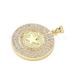 Brass Micro Pave Cubic Zirconia Pendants&nbsp;KK-H539-17A-02